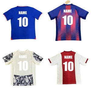 Jersey Sepak Bola Thailand Berkualitas Tinggi 100% Poliester Lengan Pendek Bernapas Cepat Kering Dewasa Grosir Maillot De Foot - Product Image 1