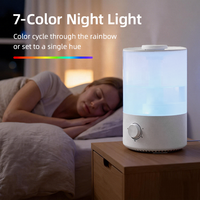 Humidificateur d'air ultrasonique à brume fraîche de haute qualité, blanc, 4L, aromathérapie, pour la maison, les chambres, utilisation portable à la maison et en voiture