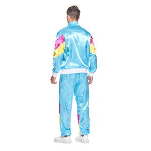 Costume de scène disco des années 80 unisexe pour adultes, tenue sportive punk hip hop, tenue de fête d'Halloween, ensemble de survêtement coloré - Product Image 3