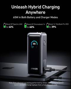 <span class=keywords><strong>Anker</strong></span> Prime Power Bank, Paquete de Batería de 9.600 mAh con Salida de 65W, Enchufe de CA Incorporado, Soporta PD 3,0 y PPS (Renovado) - Product Image 4