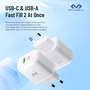 <span class=keywords><strong>Cargador</strong></span> de pared Miccell de 45W con carga súper rápida PD y QC3.0 <span class=keywords><strong>para</strong></span> uso en viajes de computadora portátil Android - Product Image 6