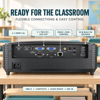 Projecteur Optoma W319ST professionnel WXGA à courte focale DLP 3500 lumens 20000:1 RS232 RJ45 pour l'éducation en classe scolaire