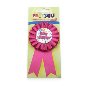 Badge ruban personnalisé HLC pour la remise des diplômes, bouton promotionnel pour les futurs papas, anniversaires et fêtes de mariage pour adultes - Product Image 2