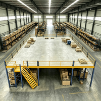 HONGXIN Étagère de mezzanine en acier robuste sans boulons, en acier laminé à froid, revêtement poudré, résistant à la corrosion, réglable et personnalisable