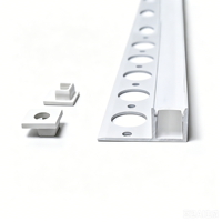 Profilé en aluminium encastré pour bande LED, pour décoration de plafond, pour cloisons sèches et plâtre, canal d'extrusion pour LED