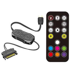 Contrôleur LY ARGB 5V <span class=keywords><strong>3</strong></span> broches vers alimentation SATA Mini contrôleur RGB <span class=keywords><strong>Hub</strong></span> <span class=keywords><strong>3</strong></span> broches pour ordinateur Boîtier de processeur Ventilateur de refroidissement LED Lumière Radiateur - Product Image 1