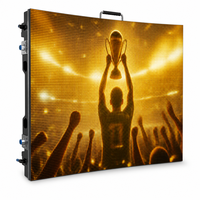 Écran LED d'extérieur P2.9 à louer, haute luminosité 5000cd, 3840Hz, taux de rafraîchissement élevé, écran LED incurvé pour événements sportifs et célébrations