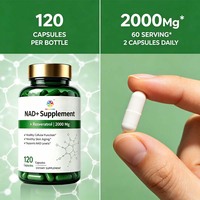 Complément NAD 2000 mg 120 Capsules – Véritable NAD et Resvératrol Ultra Puissant – Soutient la Santé Cellulaire, l'Endurance et l'Anti-Âge