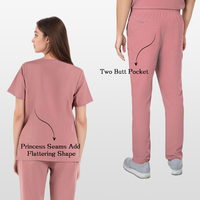 Klassieke V-Hals Dames Tandheelkundige Uniform Sets Voor Gepersonaliseerde Logo Sneldrogende Premium Kwaliteit Scrubs Uniformen Sets