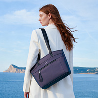 Sac fourre-tout antichoc pour ordinateur portable, sac fourre-tout de travail multi-poches avec sangle de bagage, 15,6 pouces pour femmes et hommes, pour le bureau, les déplacements et les voyages d'affaires