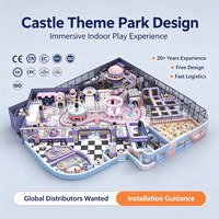 Parc d'attractions pour enfants de 1000 m², thème spatial, grands toboggans en plastique, jeux interactifs, jeux doux, équipement de terrain de jeu intérieur pour enfants