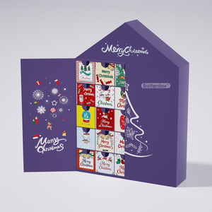 Calendario de Adviento Personalizado con Cuenta Regresiva de 24 Días, Materiales Reciclados, Doble Puerta, Caja de Regalo Navideñ<span class=keywords><strong>a</strong></span> 2026 - Product Image 5