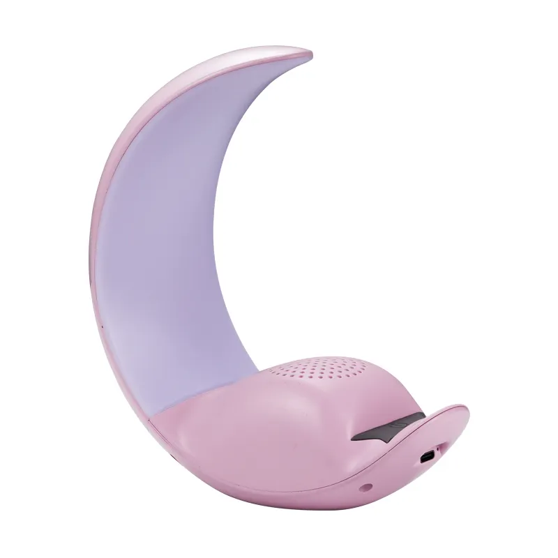 Touch Control RGB Color Change Night Light Desk Lamp Moon Shape Phone Stand Moon Shape Night Light Speaker