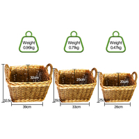 RUNXIAN Toparts Vente en gros Paniers de rangement et de blanchisserie en osier naturel tressé à la main, style artisanal, pour la maison et la cuisine