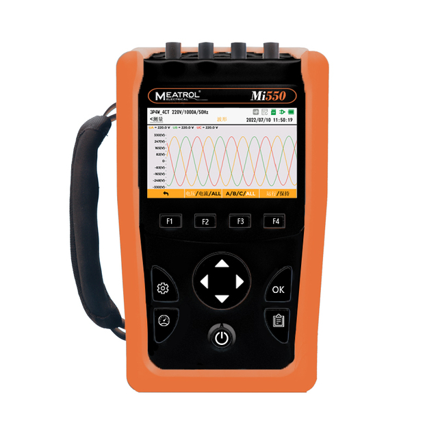 MEATROL Mi550 Power Energy Analyzer Multilingual Modbus TCP Electricity Meter Handheld Power Quality Analyzer