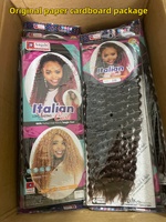 Extensions de cheveux synthétiques torsadés de 18 pouces, 240g, boucles italiennes, double trame, toutes couleurs personnalisables, cheveux longs