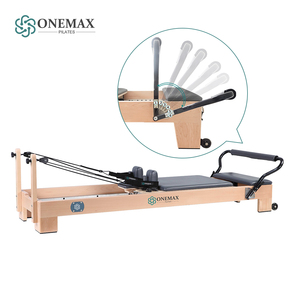 Reformer de Pilates ONEMAX de Madera de Arce Sólido, Carga Máxima de 200 kg, <span class=keywords><strong>Base</strong></span> Antideslizante de Alta Fricción, Silencioso, con Accesorios Completos, Cama de Pilates de Madera - Product Image 5