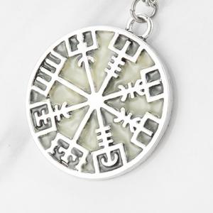 Talismán-Colgante de círculo rúnico Vikingo, collares mágicos, Staves, brújula luminosa, amuleto de runas, collar con estilo escandinavo - Product Image 2