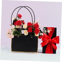 Beavorty 10 buah tas pembungkus bunga kertas tahan lama tas bunga desain sederhana buket kokoh untuk festival pernikahan Multi guna St