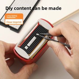 Sellos de Plástico con Combinación de Letras, Números y Símbolos, Tipo Móvil, Fecha, Número, Ajustables, Automáticos, de Presión, Ortográficos - Product Image 2