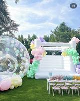 WINSUN-Ballon Gonflable Blanc Transparent pour Maison à Bulles