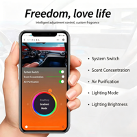 Sistema de Aromatización Inteligente para Automóvil, Mini Purificador de Aire con Iones Negativos Controlado por Bluetooth, Colocación Universal en Rejilla de Ventilación, Fragancia para Auto