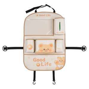 Sac de rangement multifonctionnel imperméable pour siège arrière de voiture Puff Bear avec poches et impression de logo - Product Image 5