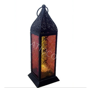 Atiqco European Shabby Chic Style Outdoor Iron <b>Hurricane</b> <b>Lantern</b> Hanging Courtyard Garden Home Decorative Party Decoration Model - Product Image 6
