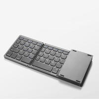 Keyboard Lipat Mini B033 dengan Touchpad Nirkabel 2.4Ghz USB Type-C untuk iPad, Ponsel, Tablet, Portabel