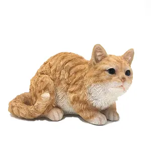 ไฟเบอร์กลาสเรซิ่นแมวประติมากรรมรูปปั้นที่มีโรงงานราคาถูก