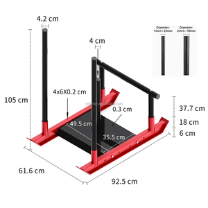 500 lbs Fitness Poids Luges Cross Training Football Power Sled Traîneau à traction réglable avec <span class=keywords><strong>harnais</strong></span> - Product Image 1