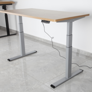 Ergonomic máy tính bảng nội thất văn phòng Chiều cao bàn có thể điều chỉnh bàn màu xám bàn khung đứng bàn duy nhất động cơ kép - Product Image 2
