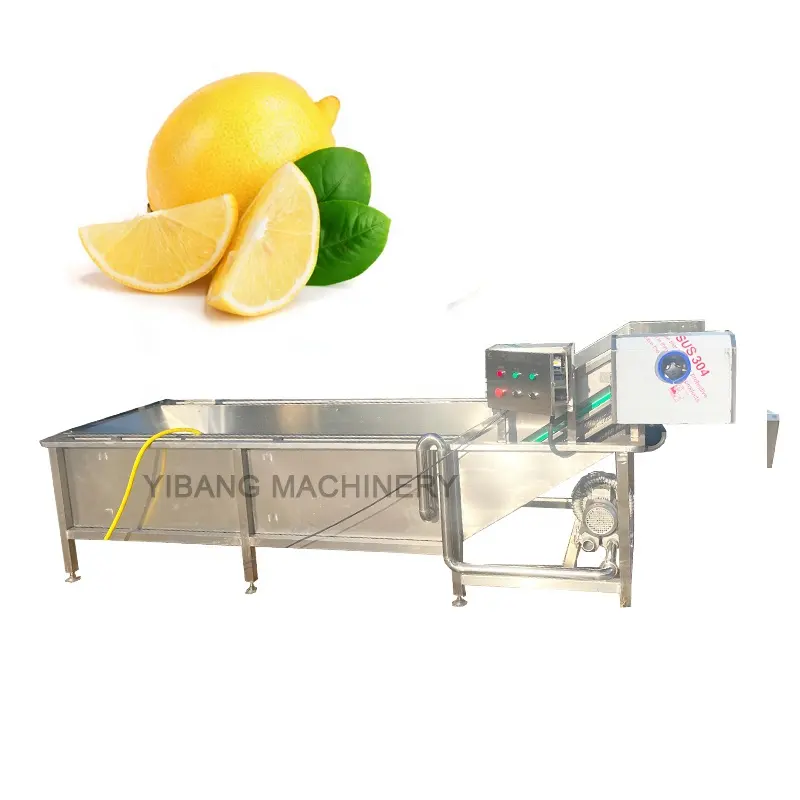 Proveedor de fábrica, máquina de limpieza de frutas y verduras, lavadora comercial automática de burbujas de aire, limón, aguacate