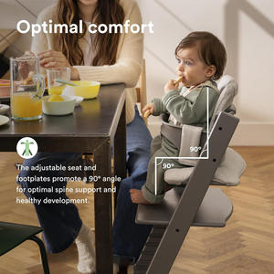 <span class=keywords><strong>Chaise</strong></span> <span class=keywords><strong>haute</strong></span> en chêne sur mesure, naturelle - Comprend une <span class=keywords><strong>chaise</strong></span> + un ensemble bébé avec harnais amovible - Réglable, ergonomique et facile à nettoyer - Product Image 4