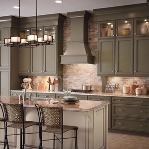 Conception de cuisine classique sur mesure, cuisine moderne de luxe sur mesure, armoires de cuisine modulaires droites complètes en noir mat avec îlot - Product Image 1