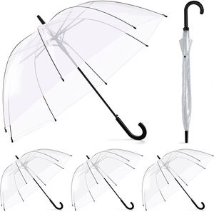 Small Moq China Factory Wholesale Custom Promo <b>Windproof</b> Logo Clear Bubble Transparent Women's Rain <b>Umbrella</b> - Product Image 4
