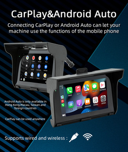 Pantalla de motocicleta B5350 Pantalla táctil impermeable y antiarañazos Carplay inalámbrico/pantalla automática Android con banda <span class=keywords><strong>Bual</strong></span> BT 5,0 - Product Image 4