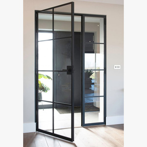 Custom interni in acciaio vetro porte parete divisorio di vetro per soggiorno camera da letto bagno porta di ferro - Product Image 2