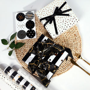 Venta al por mayor 80g cumpleaños oro estampado arte papel tisú 43*300cm regalo lujo embalaje personalizado rollo de papel de regalo - Product Image 2