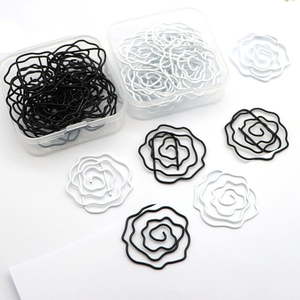 Sẵn sàng để tàu vui kế hoạch hoa Camellia paperclips Bộ 12 miếng văn phòng phẩm quà tặng giấy Clips hình dạng - Product Image 2