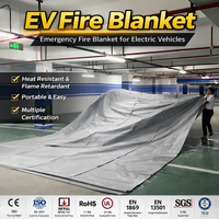 Couverture anti-feu pour véhicule Huarui 6*8m en fibre de verre, enduite de silicone, conforme à la norme EN1869 pour l'UE