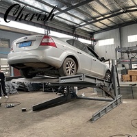 Plateforme élévatrice hydraulique inclinée en acier pour garage à plafond bas, stockage automobile, capacité 2500 kg