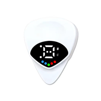 Accordeur/plectrum 2-en-1 PT-01 pour guitare avec pile CR2032 incluse