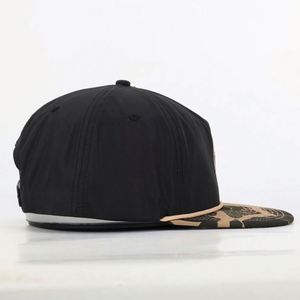 BSCI Wholesale Polyester 5 Panel Unstructured Snapback Cap 256 Rope Embroidery <b>Patch</b> Camo Caps for Outdoor Party Travel Beach - Product Image 4