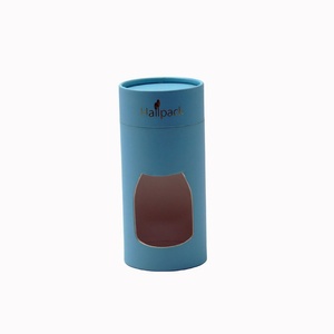 Biodegradable Elegant Custom Windowed Paper Tube Packaging for Pants <b>Garments</b> Storage Paper Canister - Product Image 2