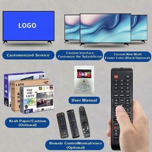 Wholesale Factory Price Curved Normal Tv Custom OEM Television 4K Smart Tv 50 55 65 75 85 Inch Unbreakable Led Android TV