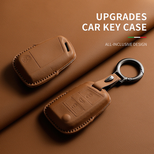 Custodia Protettiva in Pelle per Chiavi <span class=keywords><strong>Volkswagen</strong></span> Polo Magotan Passat CC Sagitar Tharu Tayron Tiguan L T-Roc - Protezione Premium per Chiavi - Product Image 2