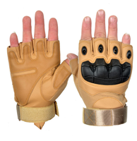 Gants tactiques à demi-doigts pour hommes, antidérapants, résistants à l'usure, pour le cyclisme, l'entraînement en plein air, gants de protection à coque rigide