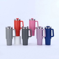 Vaso Térmico de Acero Inoxidable de 40 oz (1200 ml) para Auto, con Pajita y Tapa