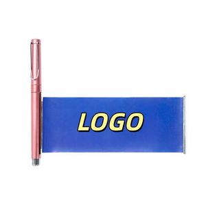Multifunctional Promotional Ballpoint <b>Pen</b> with Stretchable Banner 1.0mm Tip Smooth Writing Black/Blue Ink Plastic Construction - Product Image 4